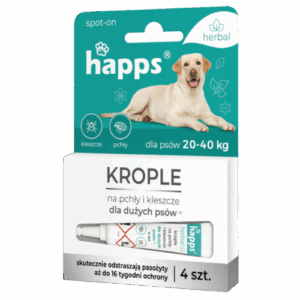 Happs spot-on krople przeciw pchłom i kleszczom dla dużych psów 20-40kg