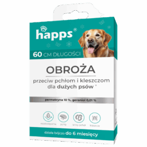 Happs obroża przeciw pchłom i kleszczom dla dużych psów