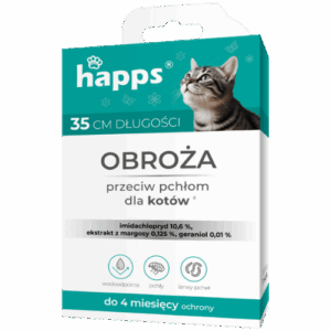 Happs Obroża przeciw pchłom i kleszczom dla kotów