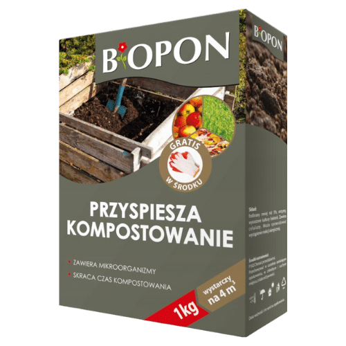 Biopon Preparat Przyspieszający Kompostowanie + Rękawiczki 1kg