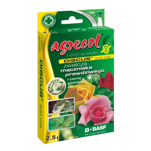 Agrecol 2,5g Discus 500WG na Mączniaka Prawdziwego i Czarną Plamistość Róż