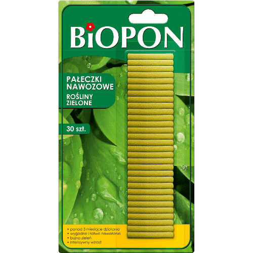 Biopon Pałeczki Nawożowe do Roślin Zielonych 30 Sztuk