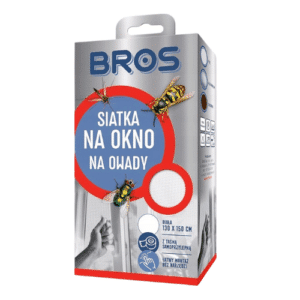 Bros Siatka na Okno 130x150cm Biała Ochrona Przed Owadami - obrazek 1