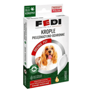 Fedi Krople na pchły i kleszcze dla średnich psów 4 x 2,5 ml
