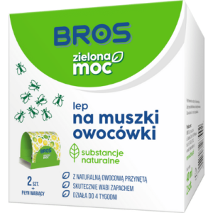 Bros Zielona Moc Lep na muszki owocówki 2 sztuk - obrazek 1