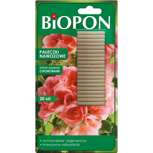 Biopon Pałeczki nawozowe do roślin osłabionych chorobami