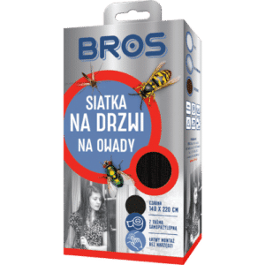 Bros Siatka Zabezpieczająca Przed Owadami 140 x 220 cm Czarna - obrazek 1
