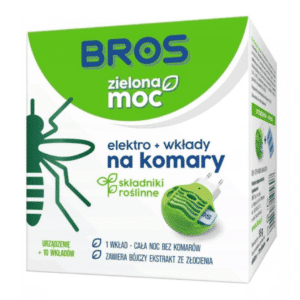 Bros Elektrofumigator Zielona Moc + 10 wkładów przeciwko komarom - obrazek 1