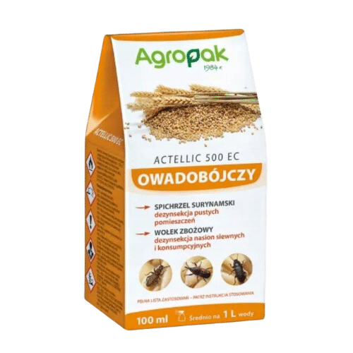 Actellic 500 EC: Zbożowy Trojszyk, Dezynfekcja Wołek, 100 ml