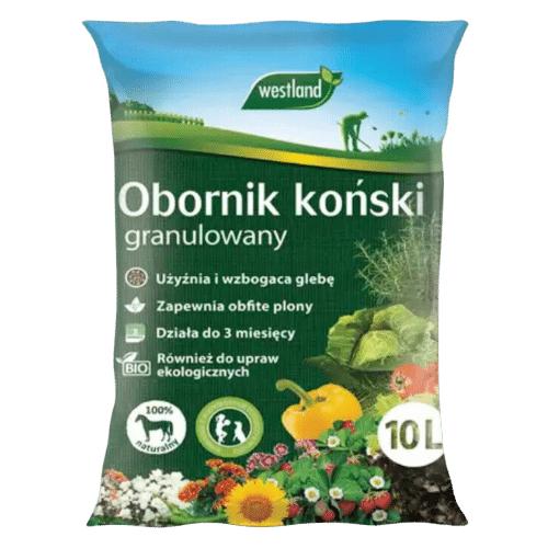 Westland Obornik Koński Granulowany, Worek 10L – Naturalne Odżywienie Gleby