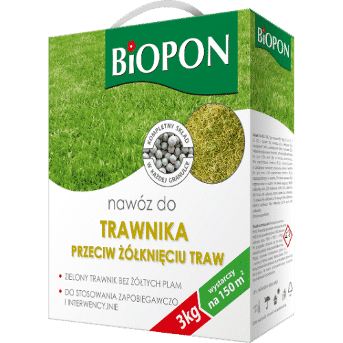 Biopon Nawóz do Trawnika Przeciw Żółknięciu Granulat 3kg