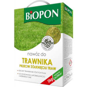 Biopon nawóz do trawnika przeciw żółknięciu granulowany 5kg - obrazek 1