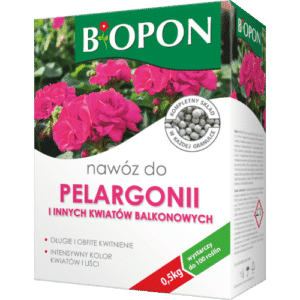 Biopon Nawóz do Pelargonii w Opakowaniu 0,5kg
