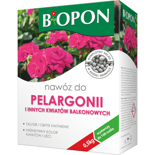 Biopon Nawóz do Pelargonii w Opakowaniu 0,5kg