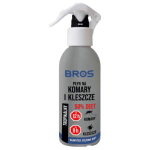 Bros Płyn na Komary i Kleszcze zawierający 50% DEET 130ml - obrazek 1