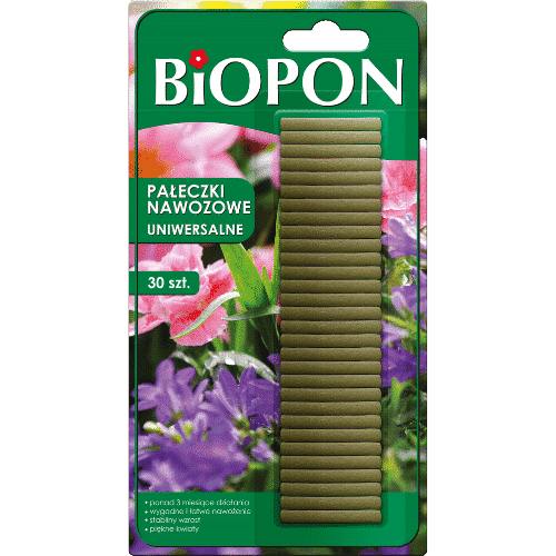 Biopon Pałeczki Nawożowe Uniwersalne 30 Sztuk