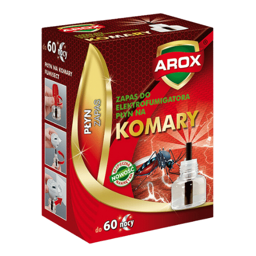 Arox Komary Płyn Zapas Do Elektrofumigatora 60 Nocy 45 ml – Skuteczna Ochrona Przed Komarami