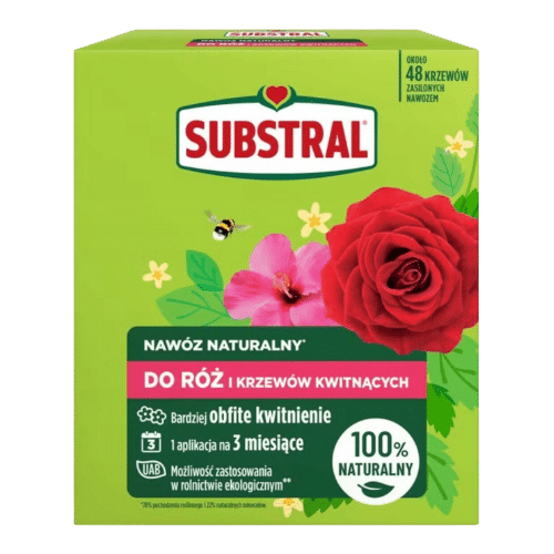 Substral Naturalny Nawóz do Róż i Krzewów Kwitnących 1,2 kg – Obfite Kwitnienie i Zdrowe Rośliny