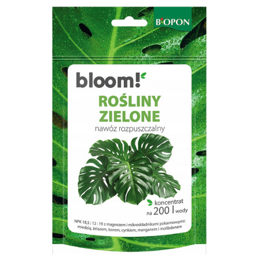 Biopon Bloom Nawóz Rozpuszczalny do Roślin Zielonych 200 g – Intensywne Odżywienie Twoich Roślin