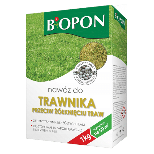 Biopon Nawóz do Trawnika Przeciw Żółknięciu Granulat 1kg