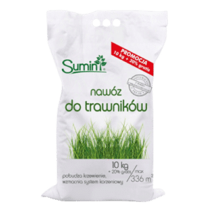 Sumin Nawóz Do Trawnika 10 kg + 2 kg Gratis – Gęsty i Soczyście Zielony Trawnik