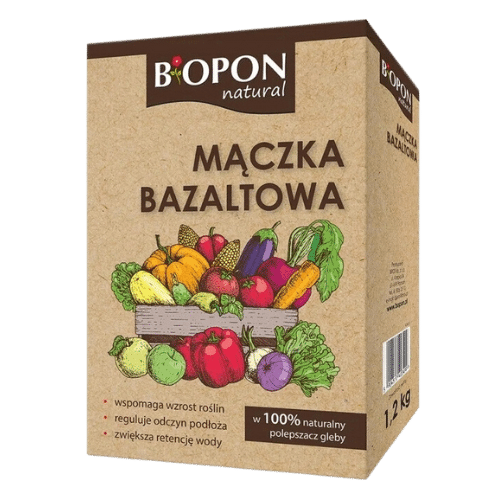 Biopon Natural Mączka Bazaltowa 1,2 kg – Naturalne Wsparcie dla Twojego Ogrodu
