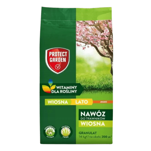 Protect Garden Nawóz Wiosenny Do Trawników "Witaminy dla Rośliny" 14 kg – Skuteczne Odżywienie Trawy