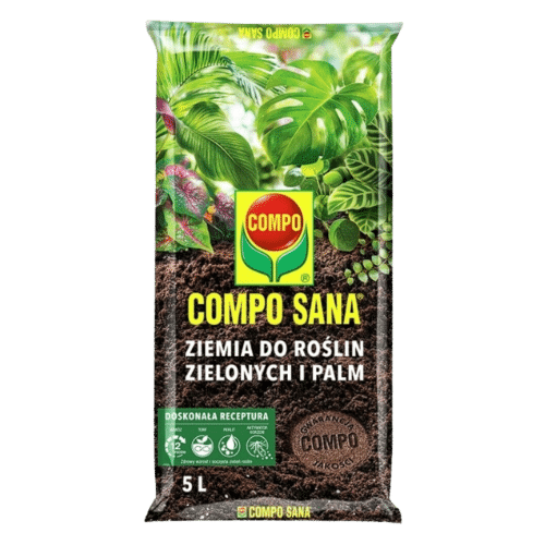 Compo Sana Specjalistyczne Podłoże do Roślin Zielonych i Palm 5L – Idealne dla Roślin Wymagających