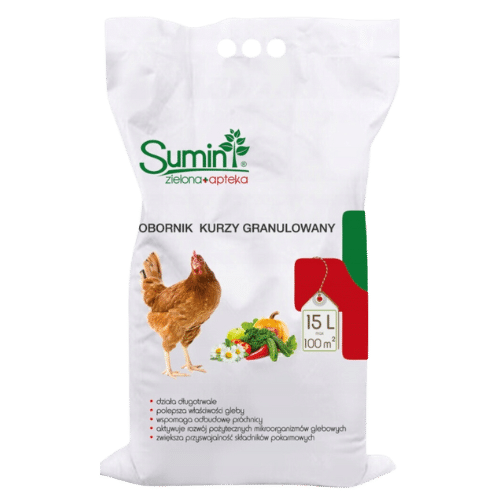 Sumin Obornik Kurzy Granulowany 15L – Naturalne Odżywienie Roślin