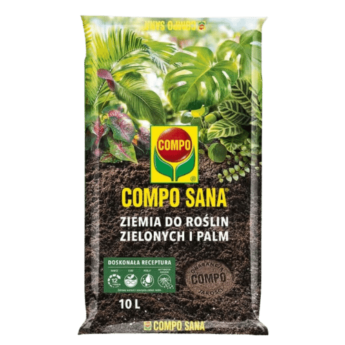Compo Sana Ziemia 10L – Doskonała dla Roślin Domowych Zielonych, Palm i Juk Compo Sana Ziemia do Roślin Domowych Zielonych, Palm i Juk 10L – Idealna dla Roślin Wymagających