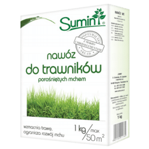 Sumin Nawóz Do Trawnika Z Mchem 1 kg – Zdrowy Trawnik Bez Mchu