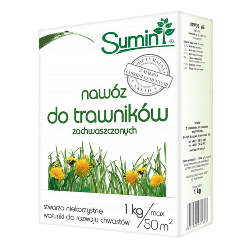 Sumin Nawóz 1 kg Do Trawnika Zachwaszczonego – Zdrowa Trawa i Skuteczne Zwalczanie Chwastów Sumin Nawóz Do Trawnika Zachwaszczonego 1 kg – Zdrowa Trawa Bez Chwastów