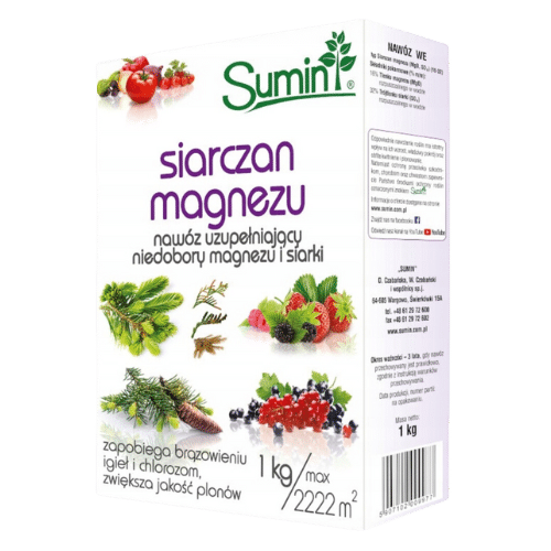 Sumin Nawóz Siarczan Magnezu 1 kg – Zdrowe Rośliny i Intensywna Zieleń