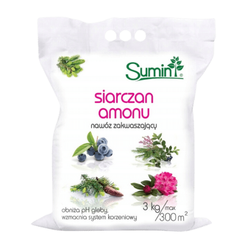 Sumin Nawóz Siarczan Amonu 3 kg – Intensywny Wzrost i Zakwaszenie Gleby