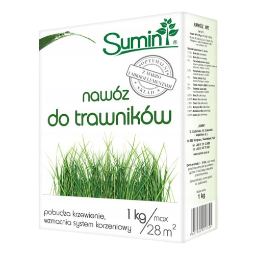 Sumin Nawóz Do Trawnika 1 kg – Gęsty, Zielony i Zdrowy Trawnik