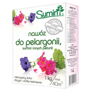 Sumin Nawóz Do Pelargonii i Surfinii 1 kg – Obfite Kwitnienie i Intensywne Barwy