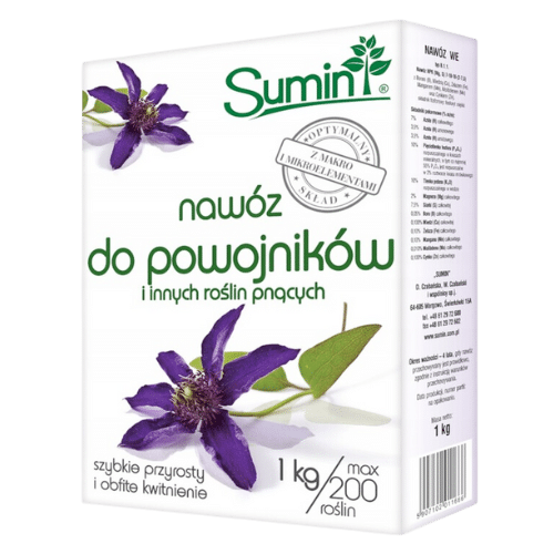 Sumin Nawóz Do Powojników 1 kg – Obfite Kwitnienie i Zdrowy Wzrost