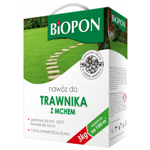 Biopon Nawóz do Trawnika z Mchem Granulat 3kg