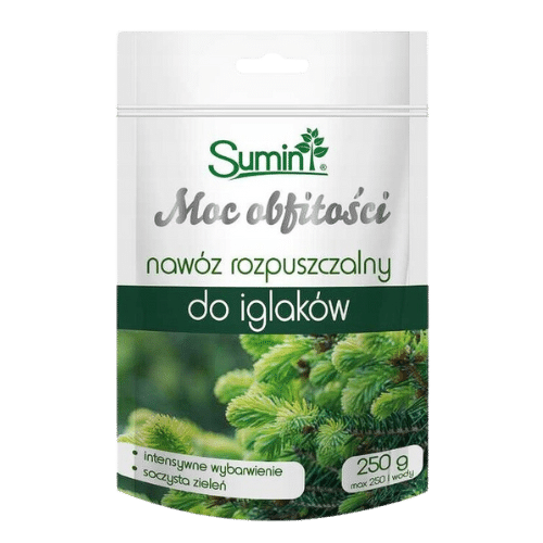 Sumin Nawóz Rozpuszczalny Do Iglaków 250 g – Zdrowe i Intensywnie Zielone Rośliny
