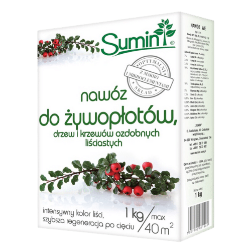 Nawóz Sumin Do Żywopłotów 1 kg – Gęsty i Zdrowy Żywopłot