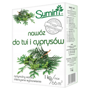 Sumin Nawóz Do Tui i Cyprysów 1 kg – Zdrowy Wzrost i Gęste Ulistnienie