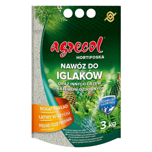 Agrecol Iglak Hortifoska 3kg – Zdrowe i Gęste Iglaki przez Cały Rok