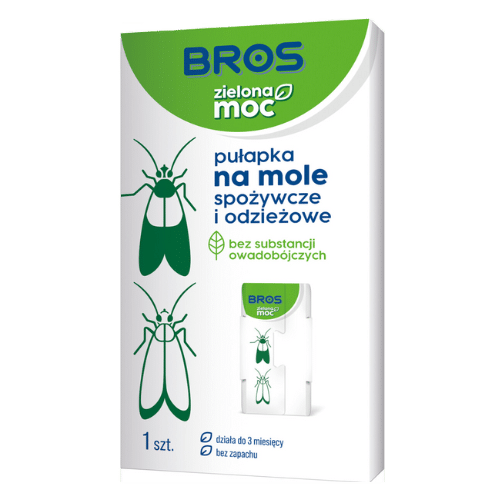 Bros Zielona Moc – Pułapka na Mole Odzieżowe i Spożywcze, 1 Sztuka