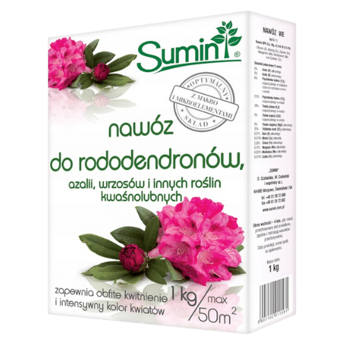 Sumin Nawóz Do Rododendronów 1 kg – Intensywne Kwitnienie i Zdrowy Wzrost