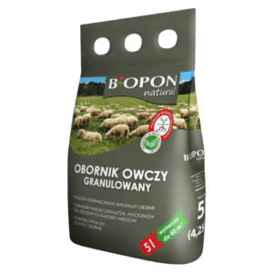 Biopon Obornik Granulowany Owczy 5L – Naturalny Nawóz do Ogrodu