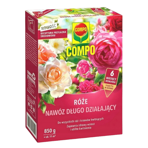 Compo Nawóz Długodziałający do Róż, Krzewów, Hortensji, Piwonii i Magnolii 850g