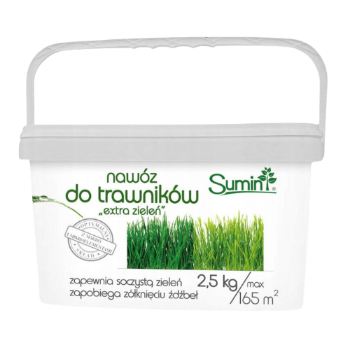 Sumin Nawóz Do Trawnika 2,5 kg Extra Zieleń – Gęsta i Intensywnie Zielona Murawa
