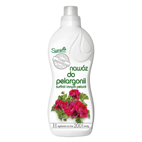Sumin Nawóz Płyn Do Pelargonii i Surfinii 1 L – Obfite Kwitnienie i Intensywne Barwy