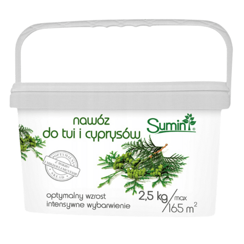 Sumin Nawóz Do Tui i Cyprysów 2,5 kg – Gęste i Zdrowe Iglaki
