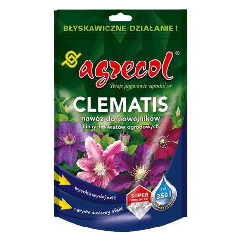 Agrecol Nawóz na Powojniki Clematisy Krystaliczny 0,35kg – Bujne Kwitnienie i Zdrowe Rośliny